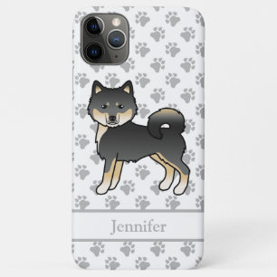 Schwarz und Brauner Alaskan Malamute Cartoon Hund Case-Mate iPhone Hülle