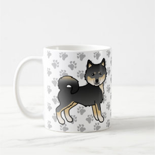 Schwarz und Brauner Alaskan Malamute Süßer Hund & Kaffeetasse
