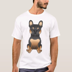 Schwarz und Brauner Französischer Bulldogge / Fran T-Shirt