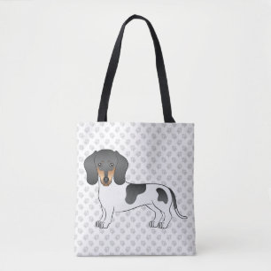 Schwarz und Brauner Scheck Kurzhaar Dachshund & Pf
