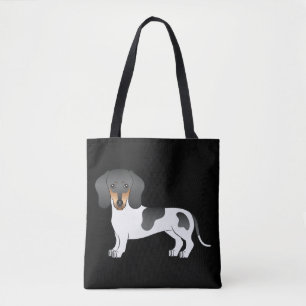 Schwarz und Brauner Schecke Kurzhaar-Dachshund - S