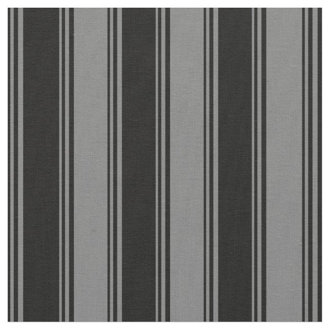 Schwarz und Dim Gray farbige Linien Muster Stoff (Nahaufnahme)