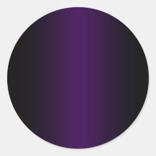 Schwarz und Dunkel, Lila Gradient Blank Runder Aufkleber
