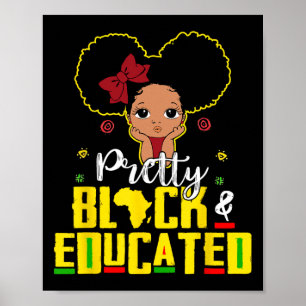 Schwarz und gebildet bin ich die starke afrikanisc poster