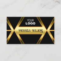 Schwarz und glänzend Golden mit Logo Elegant