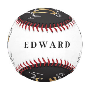 Schwarz und Gold 30. Geburtstag Moderner Chic Baseball