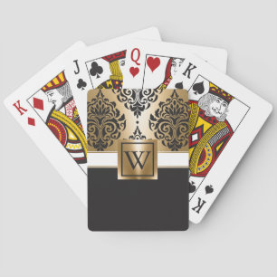 Schwarz und Gold Arabesk Spielkarten
