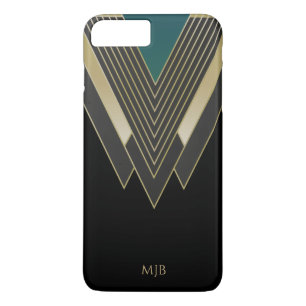 Schwarz und Gold Art Deco Muster mit beliebigen Mo Case-Mate iPhone Hülle