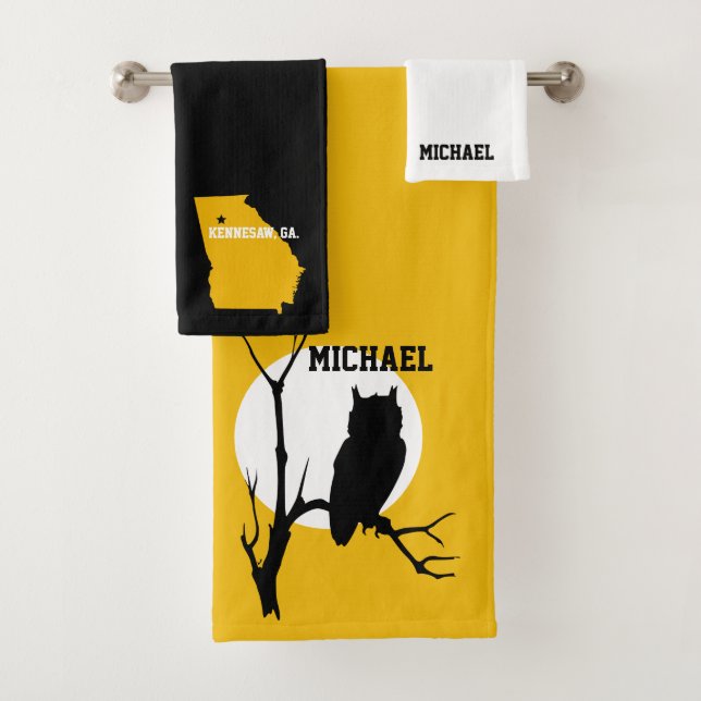 Schwarz und Gold Badhandtuch Set (Insitu)