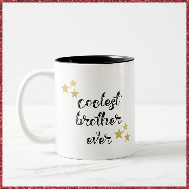 Schwarz und Gold Cooler Bruder je Zweifarbige Tasse (Von Creator hochgeladen)