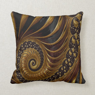 Schwarz und Gold dekorative Swirt Design Kissen