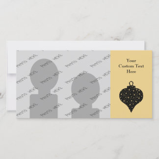 Schwarz und Gold Farbe Weihnachtsbaumdesign. Feiertagskarte