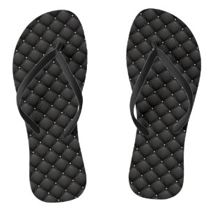Schwarz und Gold Flip Flops