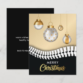 Schwarz und Gold Frohe Weihnachten Chiropraktik
