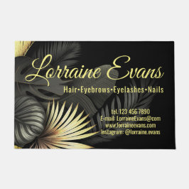 Schwarz und Gold. Fußmatte