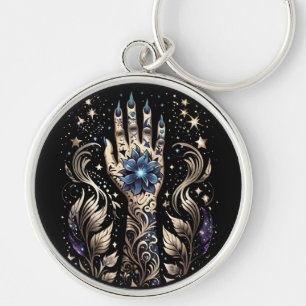 Schwarz und Gold Hand Tattoo Schlüsselanhänger