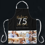 Schwarz und Gold machen edalage aussehen gut Foto Schürze<br><div class="desc">Schwarz-Gold-Design,  das das Aussehen gut macht - das Anzug des Geburtstagsalters bearbeiten.Platz für 6 Fotos,  um es besonders zu machen</div>