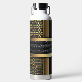 SCHWARZ UND GOLD MODERN GESCHRIEBEN AUSSEHENSPEICH TRINKFLASCHE