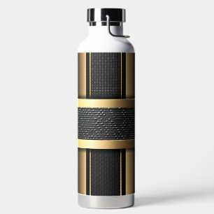 SCHWARZ UND GOLD MODERN GESCHRIEBEN AUSSEHENSPEICH TRINKFLASCHE