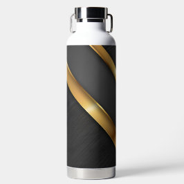 SCHWARZ UND GOLD MODERN GESCHRIEBEN AUSSEHENSPEICH TRINKFLASCHE