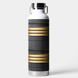 SCHWARZ UND GOLD MODERN GESCHRIEBEN AUSSEHENSPEICH TRINKFLASCHE