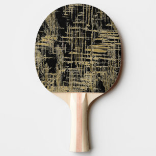 Schwarz und Gold Moderne Kunst Tischtennis Schläger