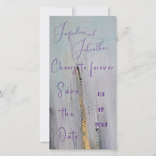 Schwarz und Gold Modernes Abstrakt Save-the-Date Save The Date