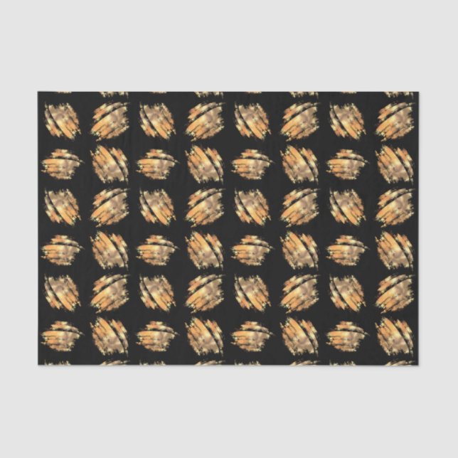 Schwarz und Gold Modernes Glam Seidenpapier (Vorderseite)