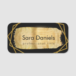 Schwarz und Gold Namensschild