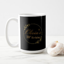 Schwarz und Gold Personalisiert Kaffeetasse