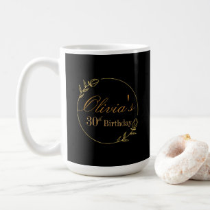 Schwarz und Gold Personalisiert Kaffeetasse