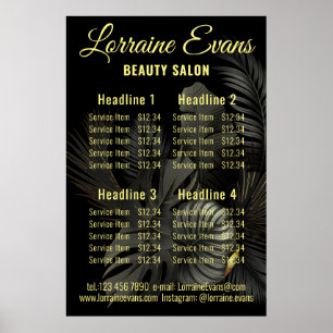 Schwarz und Gold Poster