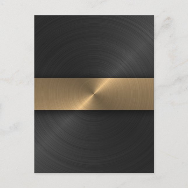 Schwarz und Gold Postkarte (Vorderseite)