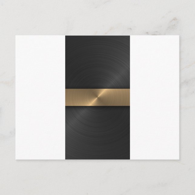 Schwarz und Gold Postkarte (Vorderseite)