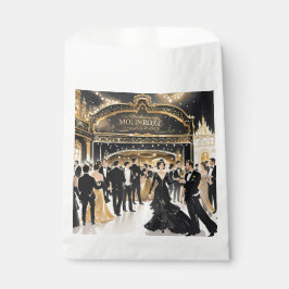 Schwarz und Gold, Rich Luxus, Moulin Rouge Stil Geschenktütchen