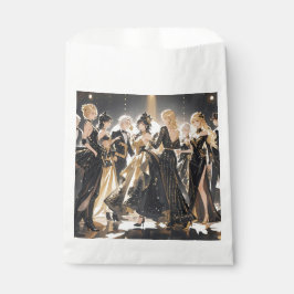 Schwarz und Gold, Rich Luxus, Moulin Rouge Stil Geschenktütchen