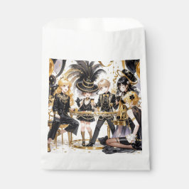 Schwarz und Gold, Rich Luxus, Moulin Rouge Stil Geschenktütchen