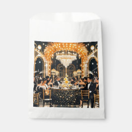 Schwarz und Gold, Rich Luxus, Moulin Rouge Stil Geschenktütchen