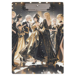 Schwarz und Gold, Rich Luxus, Moulin Rouge Stil Klemmbrett