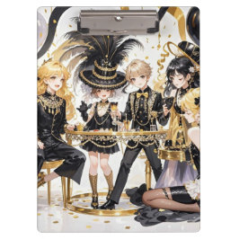 Schwarz und Gold, Rich Luxus, Moulin Rouge Stil Klemmbrett