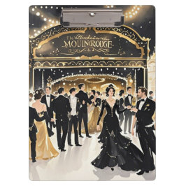 Schwarz und Gold, Rich Luxus, Moulin Rouge Stil Klemmbrett