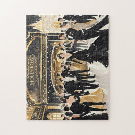 Schwarz und Gold, Rich Luxus, Moulin Rouge Stil Puzzle