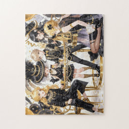 Schwarz und Gold, Rich Luxus, Moulin Rouge Stil Puzzle