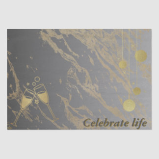 Schwarz und Gold Seidenpapier