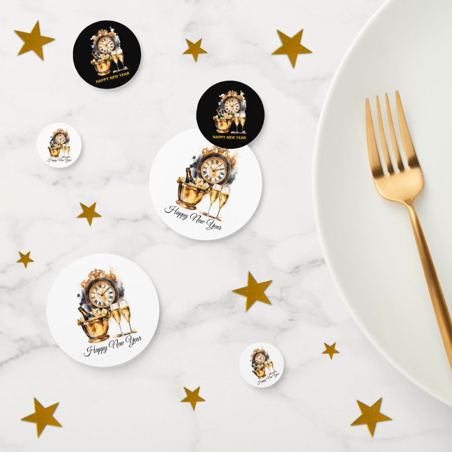 Schwarz und Gold - Silvester Konfetti (Von Creator hochgeladen)