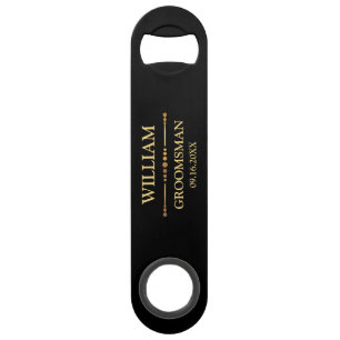 Schwarz und Gold Speed Flaschenöffner