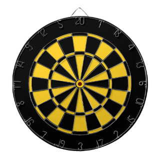 Schwarz und Gold Team Farben Dartboard und Dartboa Dartscheibe