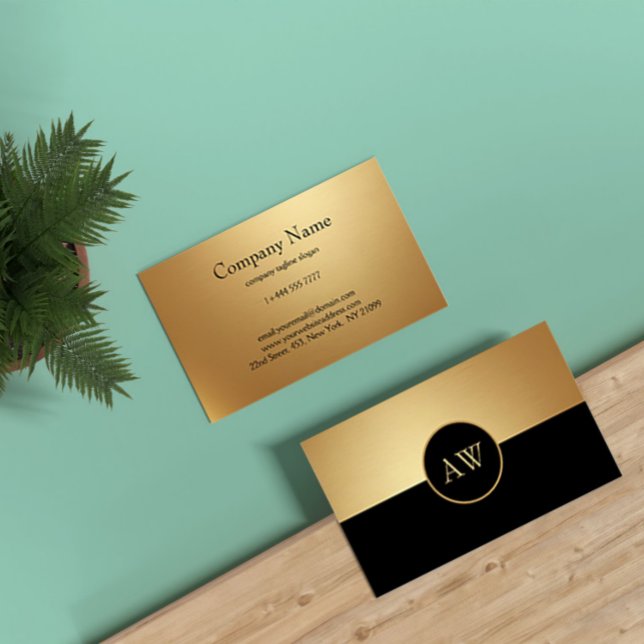 Schwarz und Gold Visitenkarte (Von Creator hochgeladen)