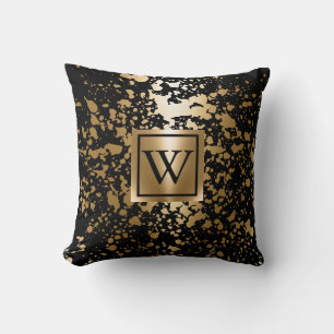 Schwarz und Golden Metallic Kissen