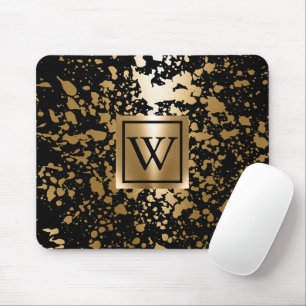 Schwarz und Golden Metallic Mousepad